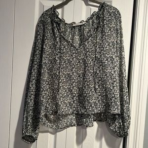 abercrombie and fitch green floral shirt